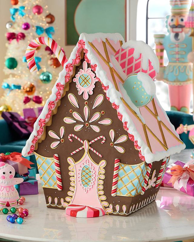 Gingerbread House Christmas Decoration, Brown